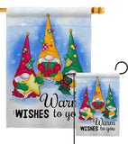 Warm Wishes - Winter Wonderland Winter Vertical Impressions Decorative Flags HG137305 Made In USA