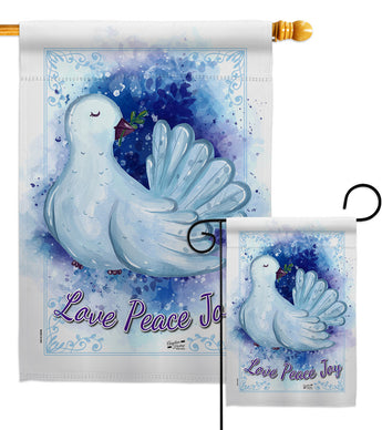 Peace Dove - Winter Wonderland Winter Vertical Impressions Decorative Flags HG137343 Made In USA