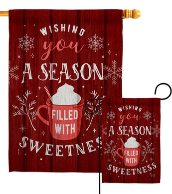 Filled with Sweetness - Winter Wonderland Winter Vertical Impressions Decorative Flags HG137374 Made In USA