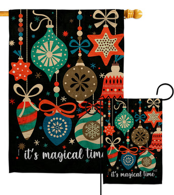 Magical Ornaments - Winter Wonderland Winter Vertical Impressions Decorative Flags HG137636 Made In USA