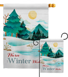 Winter Wishes - Winter Wonderland Winter Vertical Impressions Decorative Flags HG192681 Made In USA