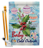 Baby It's Cold - Winter Wonderland Winter Vertical Impressions Decorative Flags HG114005 Made In USA