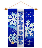 Welcome Winter - Winter Wonderland Winter Vertical Impressions Decorative Flags HG114074 Made In USA