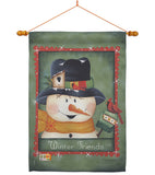 Winter Friends - Winter Wonderland Winter Vertical Impressions Decorative Flags HG114092 Made In USA