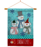 It's Snowtime - Winter Wonderland Winter Vertical Impressions Decorative Flags HG114110 Made In USA