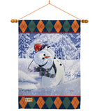 Snowman Golf - Winter Wonderland Winter Vertical Impressions Decorative Flags HG114119 Made In USA