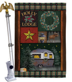 Holly Lodge - Winter Wonderland Winter Vertical Impressions Decorative Flags HG114143 Made In USA