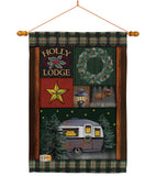 Holly Lodge - Winter Wonderland Winter Vertical Impressions Decorative Flags HG114143 Made In USA