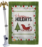 Classic Happy Holidays - Winter Wonderland Winter Vertical Impressions Decorative Flags HG114177 Made In USA