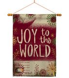 Joy to the World - Winter Wonderland Winter Vertical Impressions Decorative Flags HG114183 Made In USA