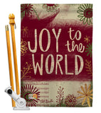 Joy to the World - Winter Wonderland Winter Vertical Impressions Decorative Flags HG114183 Made In USA