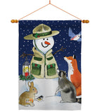 Lodge Snowmen - Winter Wonderland Winter Vertical Impressions Decorative Flags HG114206 Made In USA