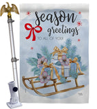 Season Greetings - Winter Wonderland Winter Vertical Impressions Decorative Flags HG114231 Made In USA