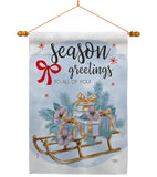 Season Greetings - Winter Wonderland Winter Vertical Impressions Decorative Flags HG114231 Made In USA