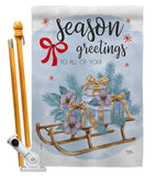 Season Greetings - Winter Wonderland Winter Vertical Impressions Decorative Flags HG114231 Made In USA