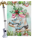 Winter Skate - Winter Wonderland Winter Vertical Impressions Decorative Flags HG114242 Made In USA