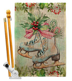 Winter Skate - Winter Wonderland Winter Vertical Impressions Decorative Flags HG114242 Made In USA