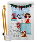 Wonderful Time - Winter Wonderland Winter Vertical Impressions Decorative Flags HG114243 Made In USA