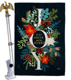 Be merry - Winter Wonderland Winter Vertical Impressions Decorative Flags HG114251 Made In USA