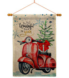 Winter Scooter - Winter Wonderland Winter Vertical Impressions Decorative Flags HG114252 Made In USA