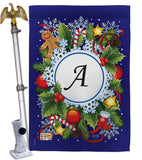 Winter A Initial - Winter Wonderland Winter Vertical Impressions Decorative Flags HG130079 Made In USA