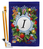 Winter I Initial - Winter Wonderland Winter Vertical Impressions Decorative Flags HG130087 Made In USA