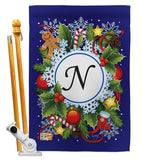 Winter N Initial - Winter Wonderland Winter Vertical Impressions Decorative Flags HG130092 Made In USA