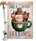 Hot Coco Gnome - Winter Wonderland Winter Vertical Impressions Decorative Flags HG130304 Made In USA