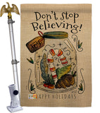 Don’t Stop Believing - Winter Wonderland Winter Vertical Impressions Decorative Flags HG137098 Made In USA