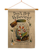 Don’t Stop Believing - Winter Wonderland Winter Vertical Impressions Decorative Flags HG137098 Made In USA