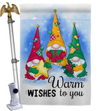 Warm Wishes - Winter Wonderland Winter Vertical Impressions Decorative Flags HG137305 Made In USA