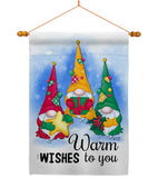 Warm Wishes - Winter Wonderland Winter Vertical Impressions Decorative Flags HG137305 Made In USA