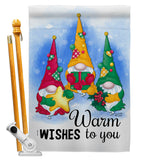 Warm Wishes - Winter Wonderland Winter Vertical Impressions Decorative Flags HG137305 Made In USA