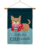 Baby It's Cold - Winter Wonderland Winter Vertical Impressions Decorative Flags HG137318 Made In USA