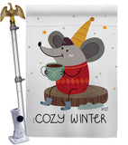 Cozy Winter - Winter Wonderland Winter Vertical Impressions Decorative Flags HG137373 Made In USA
