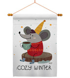 Cozy Winter - Winter Wonderland Winter Vertical Impressions Decorative Flags HG137373 Made In USA