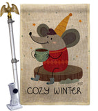 Cozy Winter - Winter Wonderland Winter Vertical Impressions Decorative Flags HG137373 Made In USA