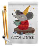 Cozy Winter - Winter Wonderland Winter Vertical Impressions Decorative Flags HG137373 Made In USA