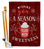 Filled with Sweetness - Winter Wonderland Winter Vertical Impressions Decorative Flags HG137374 Made In USA