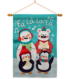 Fa La La La Fun - Winter Wonderland Winter Vertical Impressions Decorative Flags HG192289 Made In USA