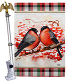 Winter Love Birds - Winter Wonderland Winter Vertical Impressions Decorative Flags HG192291 Made In USA