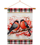 Winter Love Birds - Winter Wonderland Winter Vertical Impressions Decorative Flags HG192291 Made In USA