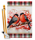 Winter Love Birds - Winter Wonderland Winter Vertical Impressions Decorative Flags HG192291 Made In USA