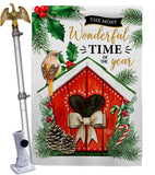 Wonderful Time of Year - Winter Wonderland Winter Vertical Impressions Decorative Flags HG192320 Made In USA