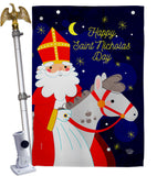 Saint Nicholas Day - Winter Wonderland Winter Vertical Impressions Decorative Flags HG192690 Made In USA