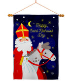 Saint Nicholas Day - Winter Wonderland Winter Vertical Impressions Decorative Flags HG192690 Made In USA