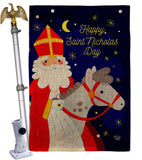 Saint Nicholas Day - Winter Wonderland Winter Vertical Impressions Decorative Flags HG192690 Made In USA