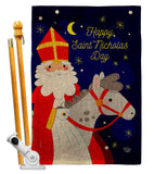 Saint Nicholas Day - Winter Wonderland Winter Vertical Impressions Decorative Flags HG192690 Made In USA