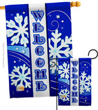 Welcome Winter - Winter Wonderland Winter Vertical Impressions Decorative Flags HG114074 Made In USA