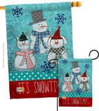 It's Snowtime - Winter Wonderland Winter Vertical Impressions Decorative Flags HG114110 Made In USA